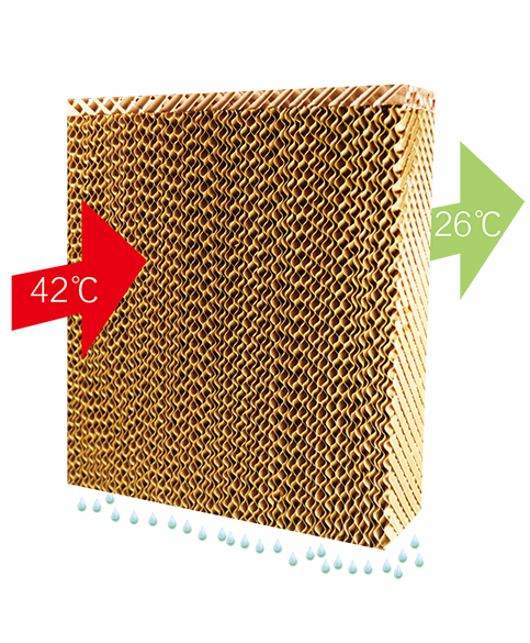 Evaporative cooling pad